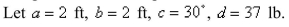 Find the magnitude of the torque about P correct to two decimal places if a force is applied as shown.