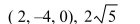 <strong>Select the correct Answer: for each question. Find the center and the radius of the sphere that has the given equation. </strong> A) B)( -2, 4, 0), 20 C) D)( 2, -4, 0), 20