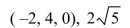 <strong>Select the correct Answer for each question. Find the center and the radius of the sphere that has the given equation. </strong> A) B)( -2, 4, 0), 20 C) D)( 2, -4, 0), 20