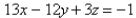 <strong>Select the correct Answer for each question. Find an equation of the set of all points equidistant from the points and </strong> A) B) C) D) E)