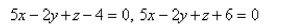 <strong>Select the correct Answer for each question. Find the distance between the planes. </strong> A) B) C) D) E)