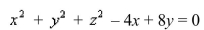 Find the center and the radius of the sphere that has the given equation.Select the correct Answer