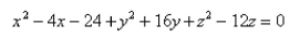 Find the center and radius of the sphere.Select the correct Answer