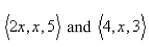 Find the values of x such that the vectors are orthogonal.Select the correct Answer