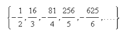 Find a formula for the general term of the sequence, assuming that the pattern of the first few terms continues.