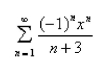 Select the correct Answer for each question. -Find the interval of convergence of the series.