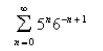 Select the correct Answer for each question. -Determine whether the geometric series converges or diverges.If it converges, find its sum.