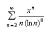 Find the radius of convergence and the interval of convergence of the power series.