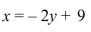 Find an equation of the conic satisfying the given conditions.Hyperbola, foci (5, 6) ptotes x = 2y + 1 and
