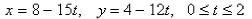 <strong>Select the correct Answer: for each question. Find parametric equations to represent the line segment from </strong> A) B) C) D) E)