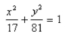 <strong>Select the correct Answer: for each question. Find an equation of the ellipse that satisfies the given conditions.Foci: (0, ± 8), vertices </strong> A) B) C) D)