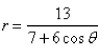 <strong>Select the correct Answer: for each question. Write a polar equation in and of an ellipse with the focus at the origin, with the eccentricity and directrix </strong> A) B) C) D) E)