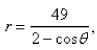 <strong>Select the correct Answer: for each question. Write a polar equation of the conic that has a focus at the origin, eccentricity and directrix Identify the conic.</strong> A) hyperbola B) hyperbola C) ellipse D) ellipse