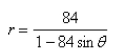 <strong>Select the correct Answer: for each question. Write a polar equation in r and of a hyperbola with the focus at the origin, with the eccentricity and directrix </strong> A) B) C) D) E)