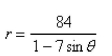 <strong>Select the correct Answer: for each question. Write a polar equation in r and of a hyperbola with the focus at the origin, with the eccentricity and directrix </strong> A) B) C) D) E)