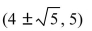 <strong>Select the correct Answer: for each question. Find the vertices, foci and asymptotes of the hyperbola. </strong> A)The foci are B)The vertices are C)The foci are D)The vertices are E)The asymptote is F)The asymptotes are