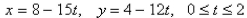 <strong>Select the correct Answer: for each question Find parametric equations to represent the line segment from </strong> A) B) C) D) E)