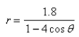 <strong>Select the correct Answer: for each question Write a polar equation in r and of an ellipse with the focus at the origin, with the eccentricity and vertex at </strong> A) B) C) D) E)