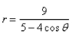 <strong>Select the correct Answer: for each question Write a polar equation in r and of an ellipse with the focus at the origin, with the eccentricity and vertex at </strong> A) B) C) D) E)