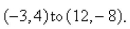 Find parametric equations to represent the line segment from Select the correct Answer
