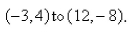 Find parametric equations to represent the line segment from Select the correct Answer