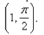 Write a polar equation in and of an ellipse with the focus at the origin, with the eccentricity and vertex at