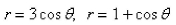 Find the area of the region that lies inside the first curve and outside the second curve.Select the correct Answer