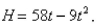 If a ball is thrown into the air with a velocity of , its height (in feet) after t seconds is given by Find the velocity when Select the correct Answer