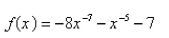 Classify the function as a Polynomial function, a Rational function, an algebraic function, or other. Select the correct Answer