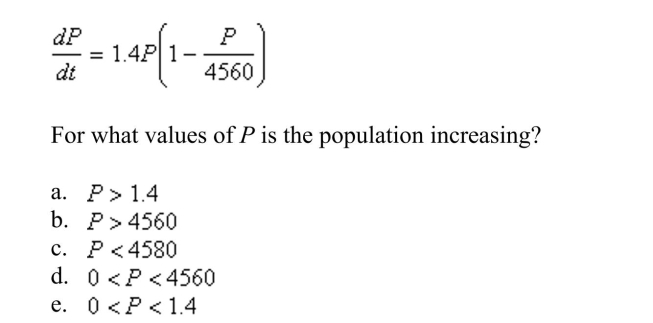 A population is modeled by the differential equation.