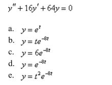 Which of the following functions is a solution of the differential equation?