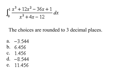 Use long division to evaluate the integral.