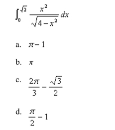 Evaluate the integral using an appropriate trigonometric substitution.