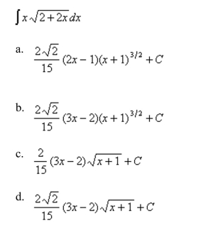 Use a table of integrals to evaluate the integral.