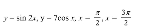 Sketch the region bounded by the graphs of the given equations and find the area of that region.