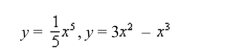 Use a graphing utility to (a) plot the graphs of the given functions and (b) find the approximate x-coordinates of the points of intersection of the graphs.Then find an approximation of the volume of the solid obtained by revolving the region bounded by the graphs of the functions about the x-axis. Round answers to two decimal places.