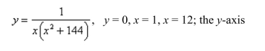Use the method of cylindrical shells to find the volume of the solid generated by revolving the region bounded by the graphs of the equations about the indicated axis.Sketch the region and a representative rectangle.