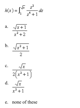 Use Part 1 of the Fundamental Theorem of Calculus to find the derivative of the function.