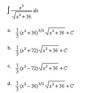 Find the integral using an appropriate trigonometric substitution.