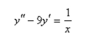 Solve the differential equation using the method of variation of parameters.