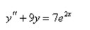 Solve the differential equation using the method of undetermined coefficients.
