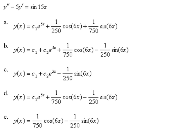 Solve the differential equation using the method of undetermined coefficients.