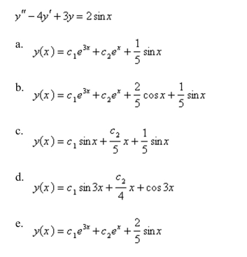 Solve the differential equation using the method of variation of parameters.