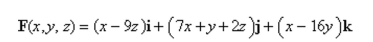 Find the curl of the vector field.