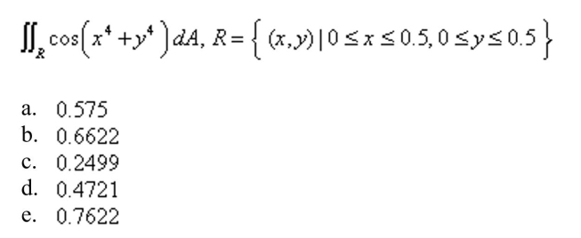 Use the Midpoint Rule with four squares of equal size to estimate the double integral.
