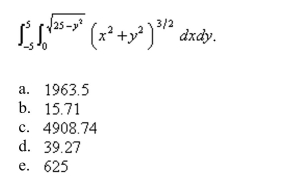 Evaluate the iterated integral by converting to polar coordinates.Round the answer to two decimal places.