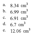 Use differentials to estimate the amount of metal in a closed cylindrical can that is 12 cm high and 8 cm in diameter if the metal in the top and bottom is 0.09 cm thick and the metal in the sides is 0.01 Cm thick.(rounded to the nearest hundredth.)