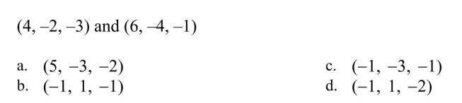 Find the midpoint of the line segment joining the given points.