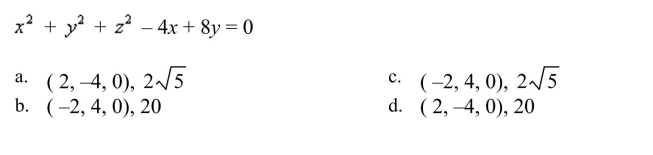 Find the center and the radius of the sphere that has the given equation.