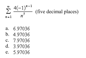 Approximate the sum to the indicated accuracy.